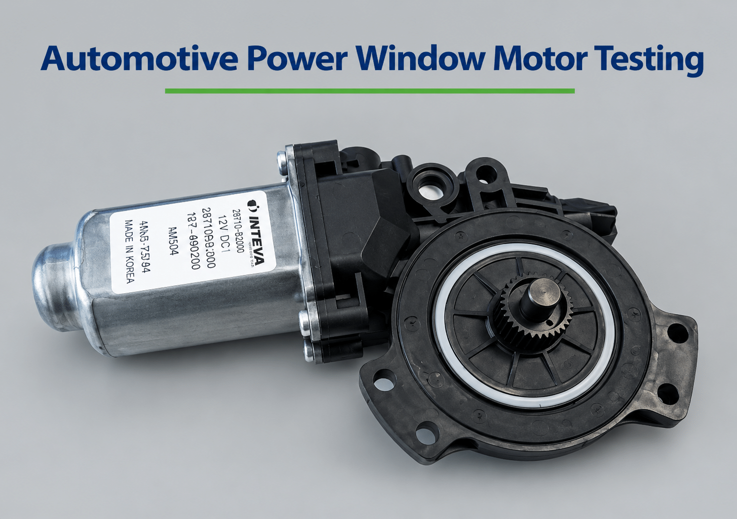 Automotive Power Window Motor Testing Automotive Power Window Motor Testing