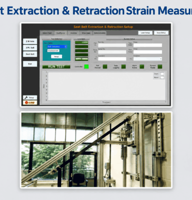 Seat Belt Extraction & Retraction Strain Measurement Seat Belt Extraction & Retraction Strain Measurement
