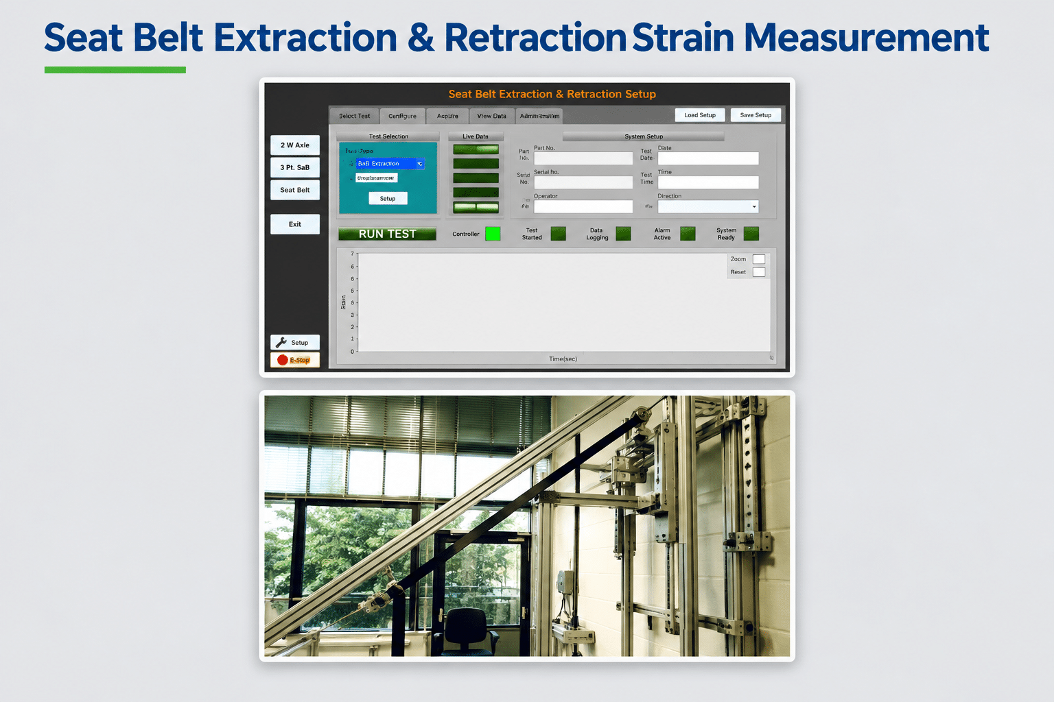 Seat Belt Extraction & Retraction Strain Measurement Seat Belt Extraction & Retraction Strain Measurement